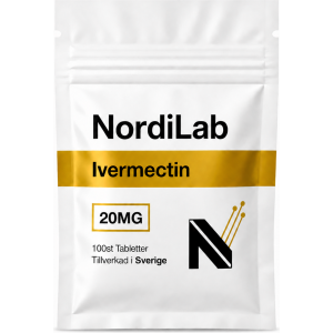 NordiLab Ivermectin 20MG, 100 tabletter, tillverkad i Sverige